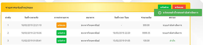 วิธีถอนเงิน